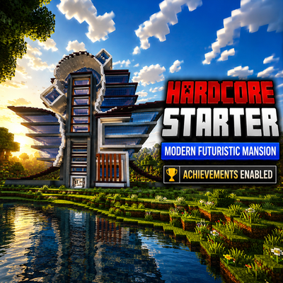 Hardcore Starter | Modern Futuristic Mansion (Achievements Enabled)