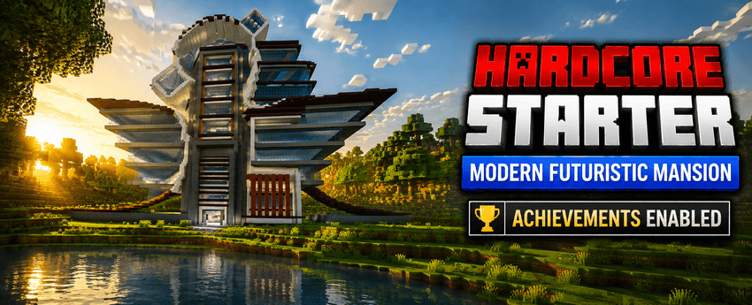 Hardcore Starter | Modern Futuristic Mansion (Achievements Enabled) — screenshot 1