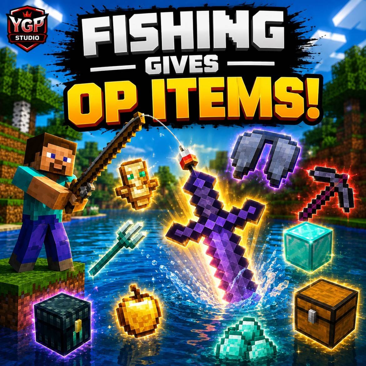 YGP! Minecraft but Fishing Gives OP Items — screenshot 1