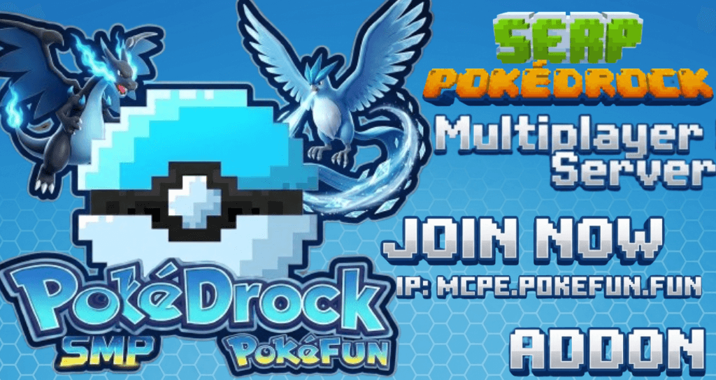 SERP PokeDrock SMP POKEFUN – Multiplayer Server Connect addon — screenshot 1