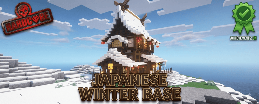 Survival Snowy Japanese House | Hardcore (Achievements On) — screenshot 1