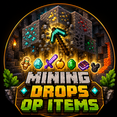 Mining Drops OP Items ( MCBE )