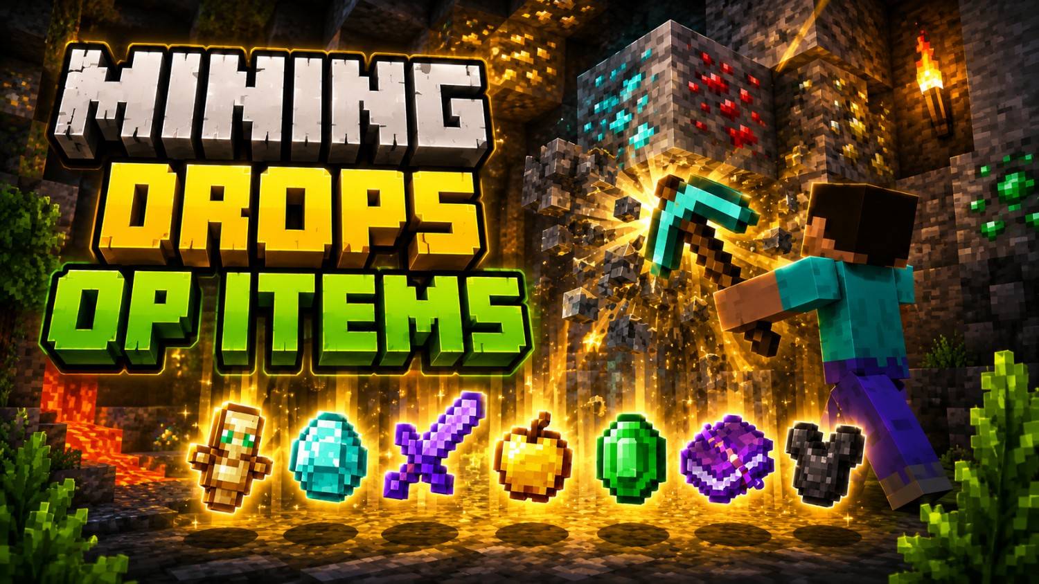 Mining Drops OP Items ( MCBE ) — screenshot 1