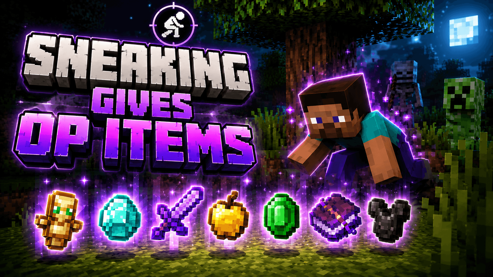 Sneaking Gives OP Items ( MCBE ) — screenshot 1