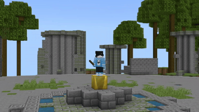 Ancient Jungle Ruins PvP Map | Auto Gear, Mace, Sword & Spear — screenshot 2