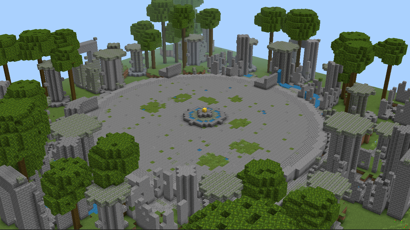 Ancient Jungle Ruins PvP Map | Auto Gear, Mace, Sword & Spear — screenshot 3
