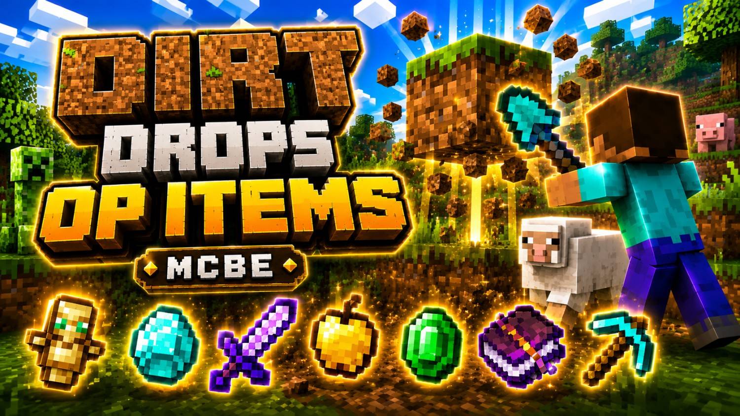 Dirt Drops OP Items ( MCBE ) — screenshot 1