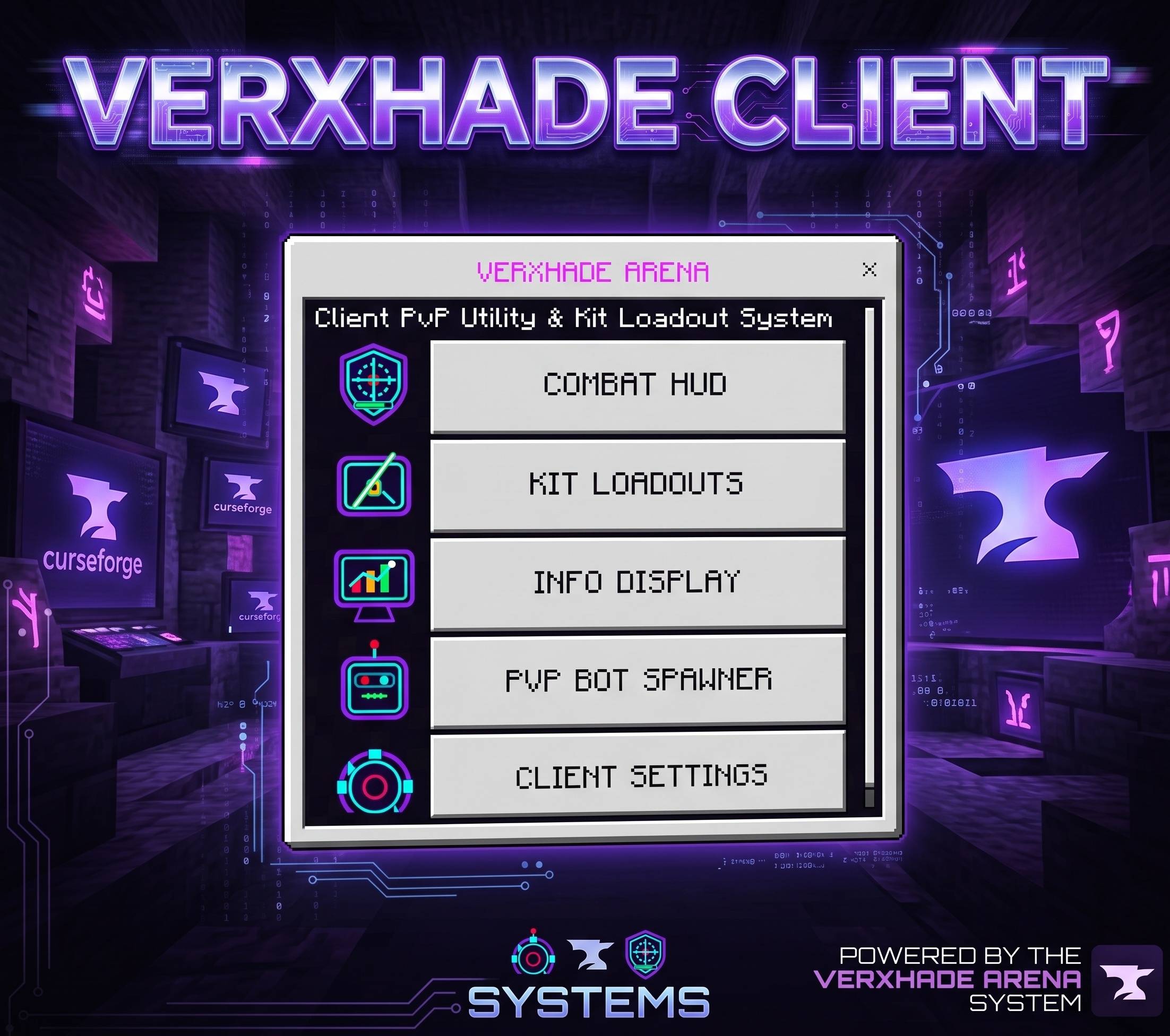 Verxhade Client Pvp/Spawn Bots Training Utility — screenshot 1