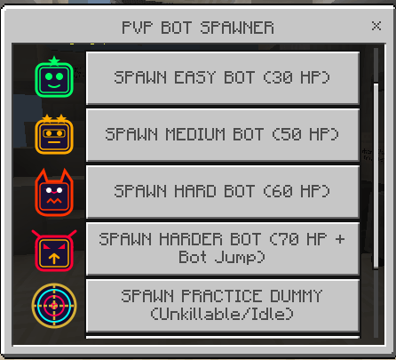 Verxhade Client Pvp/Spawn Bots Training Utility — screenshot 4