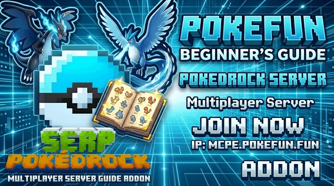 🐾 POKEFUN BEGINNER'S GUIDE — POKÉMON BEDROCK SERVER — screenshot 1