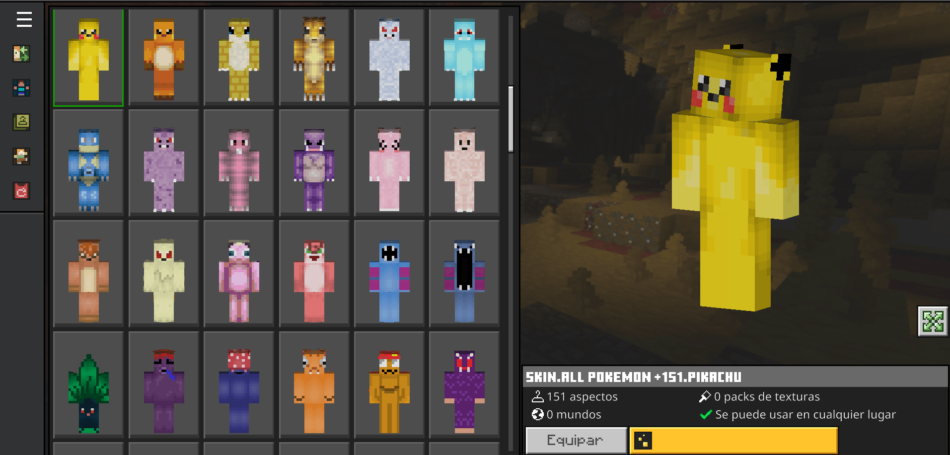 Pokemon Skin – All 151 Gen 1 Pokémon — screenshot 3