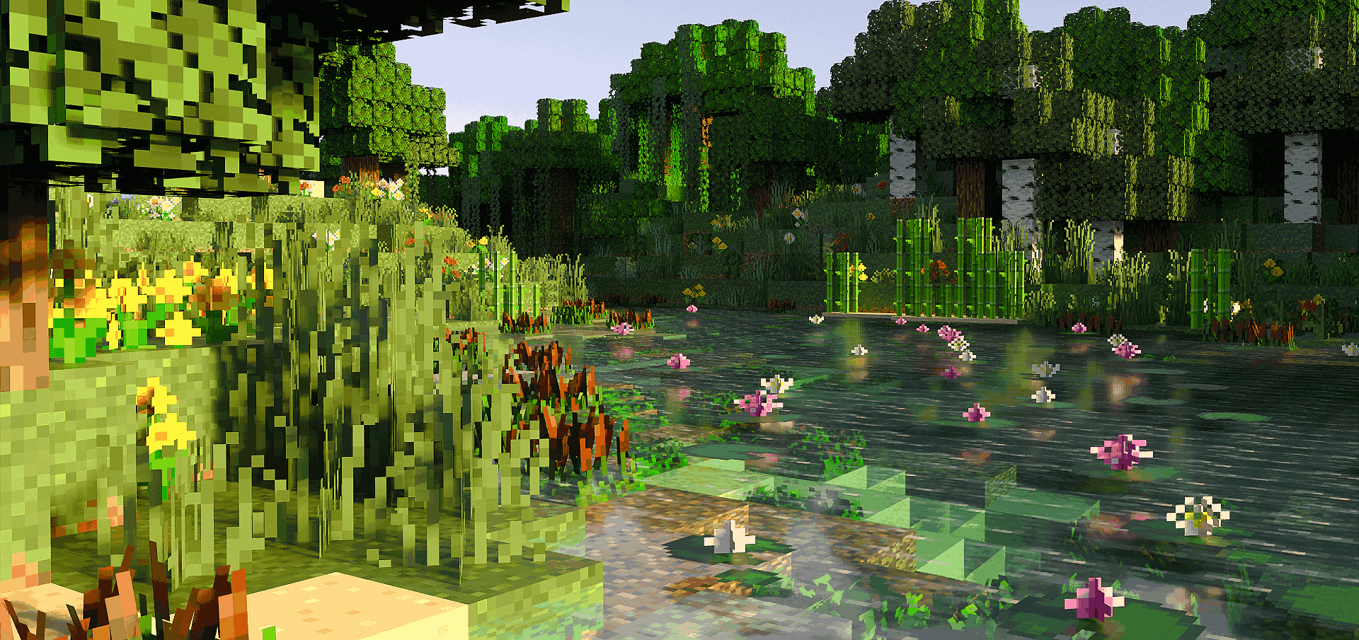 Better Foliage Addon/Texture Pack for Bedrock(Cherry Leaves Update!) — screenshot 1