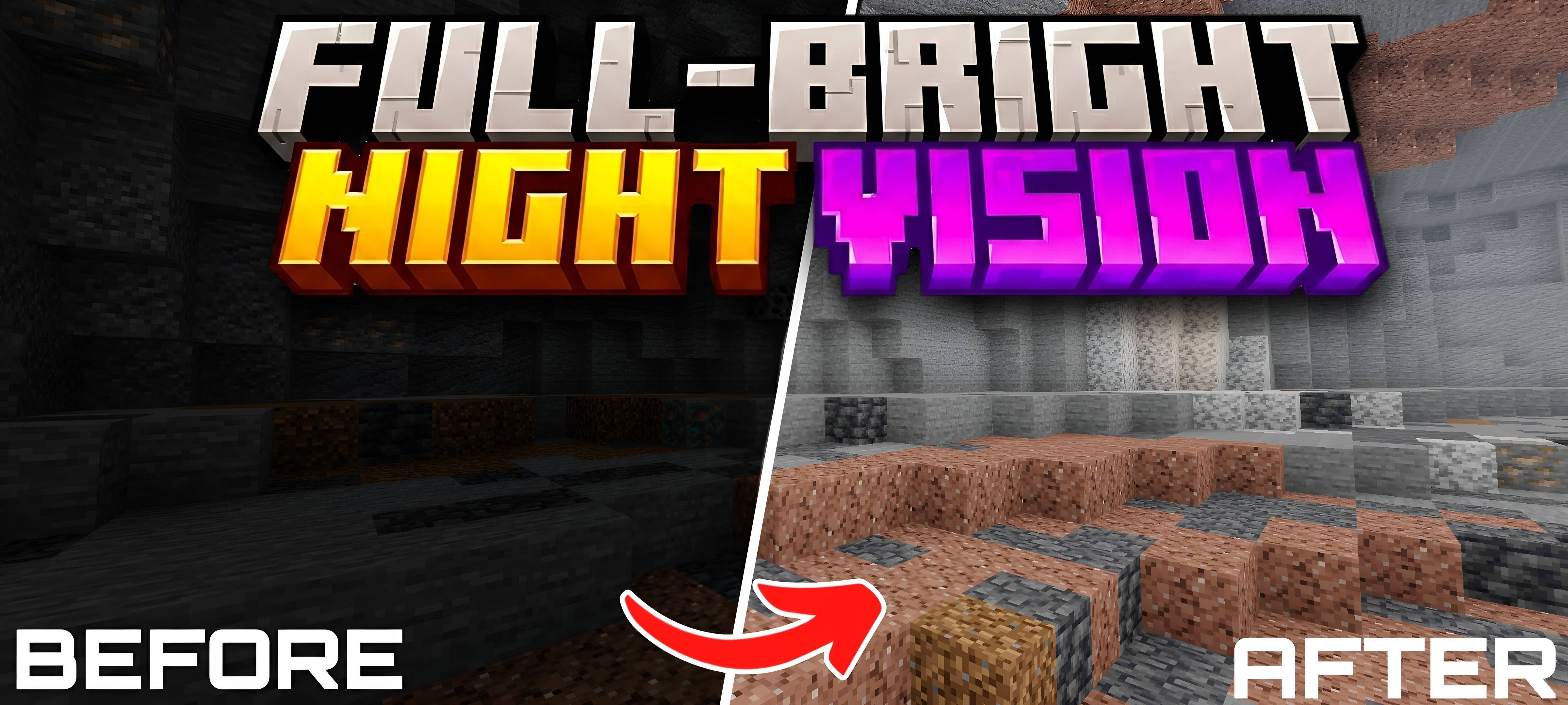 Fullbright Night Vision [Resource Pack] — screenshot 1