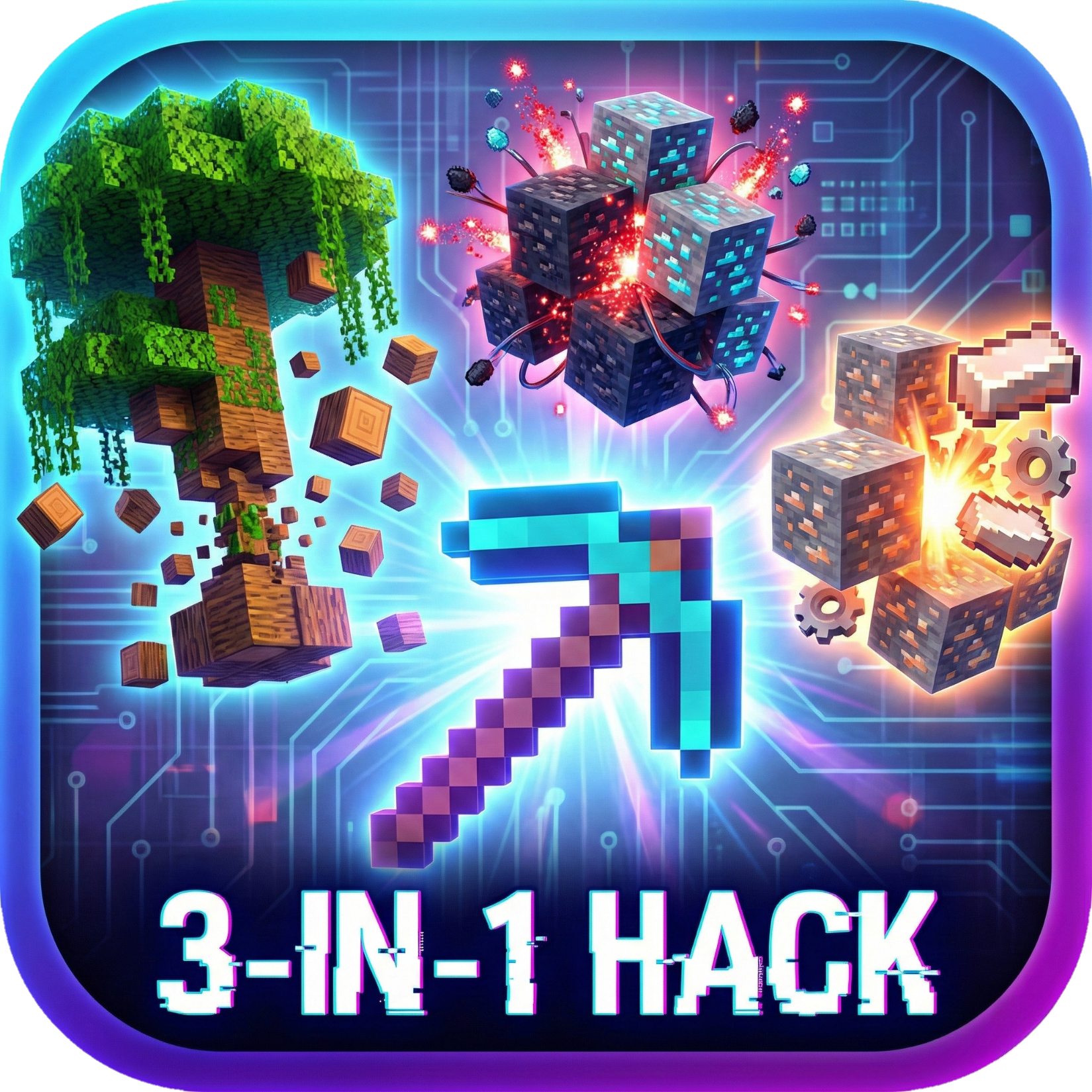 RR Trinity Miner: Vein Miner + Tree Capitator + Auto Smelt