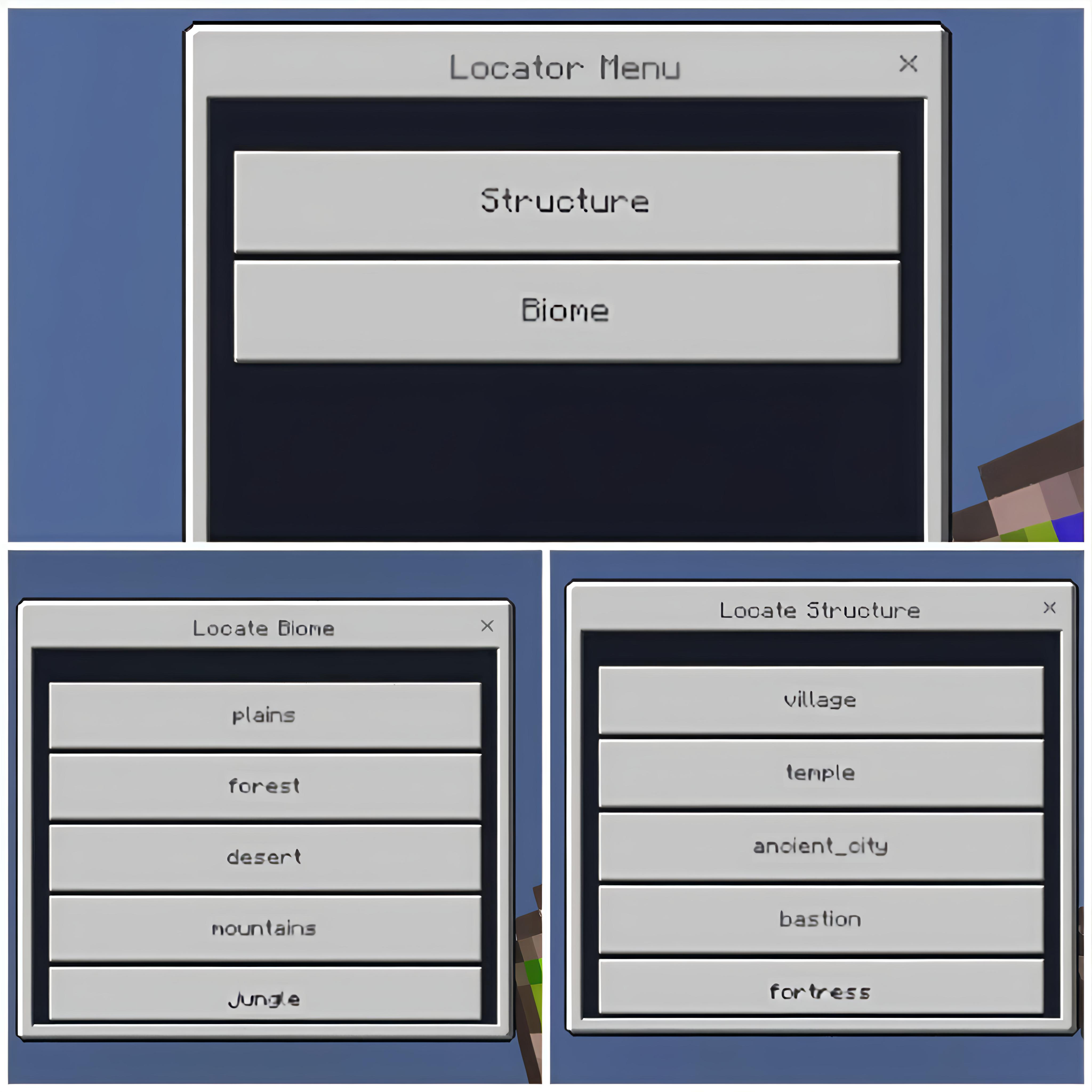 Biome and Structure Compass [Achivement Friendly] — screenshot 2