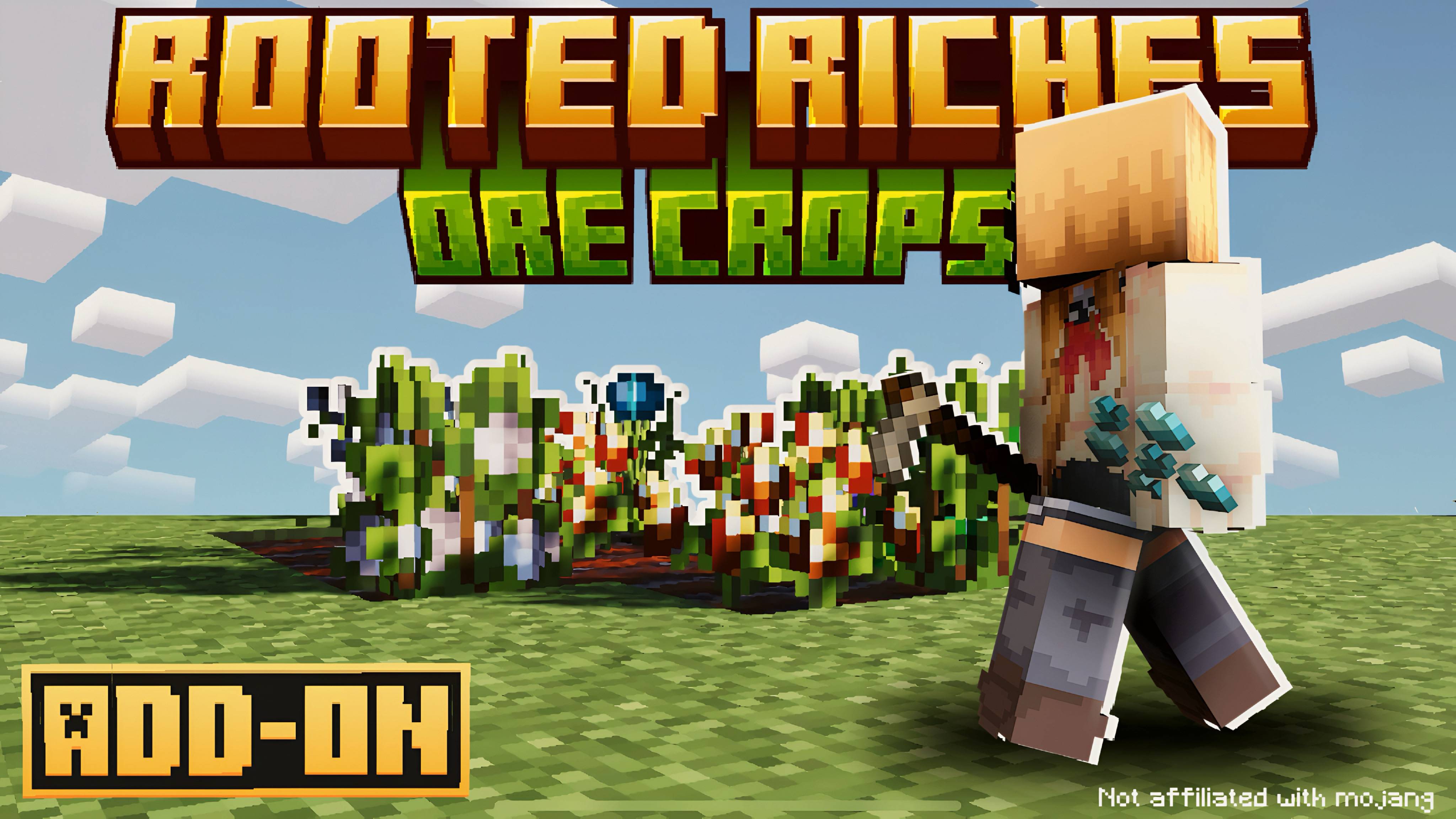 ✿ Rooted Riches ˚₊‧꒰ ⟡✧ ore crops ✧⟡ ꒱‧₊˚ ★ Bedrock ✿ — screenshot 1