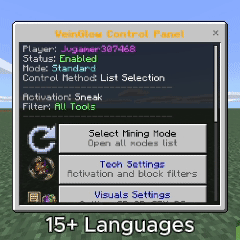TC VeinGlow – RGB Ultimate VeinMiner,TreeCapitator, Ore Excavation & 45+ Mining Modes [Achievement friendly] — screenshot 7