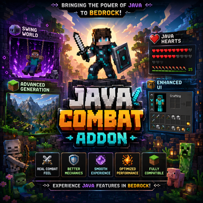 Java Combat Addon (Bedrock) – PvP, UI & Mechanics Overhaul