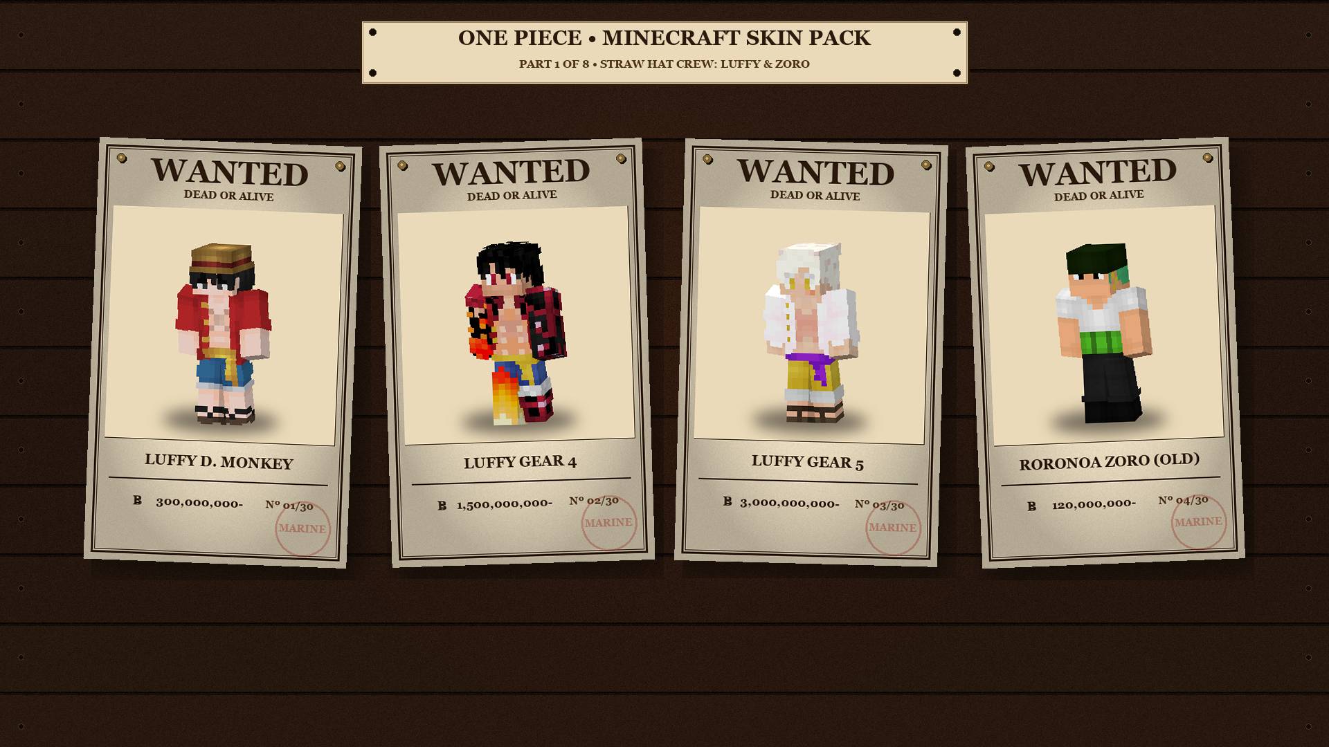 One Piece Skin Pack | 30+ SKINS!! — screenshot 2
