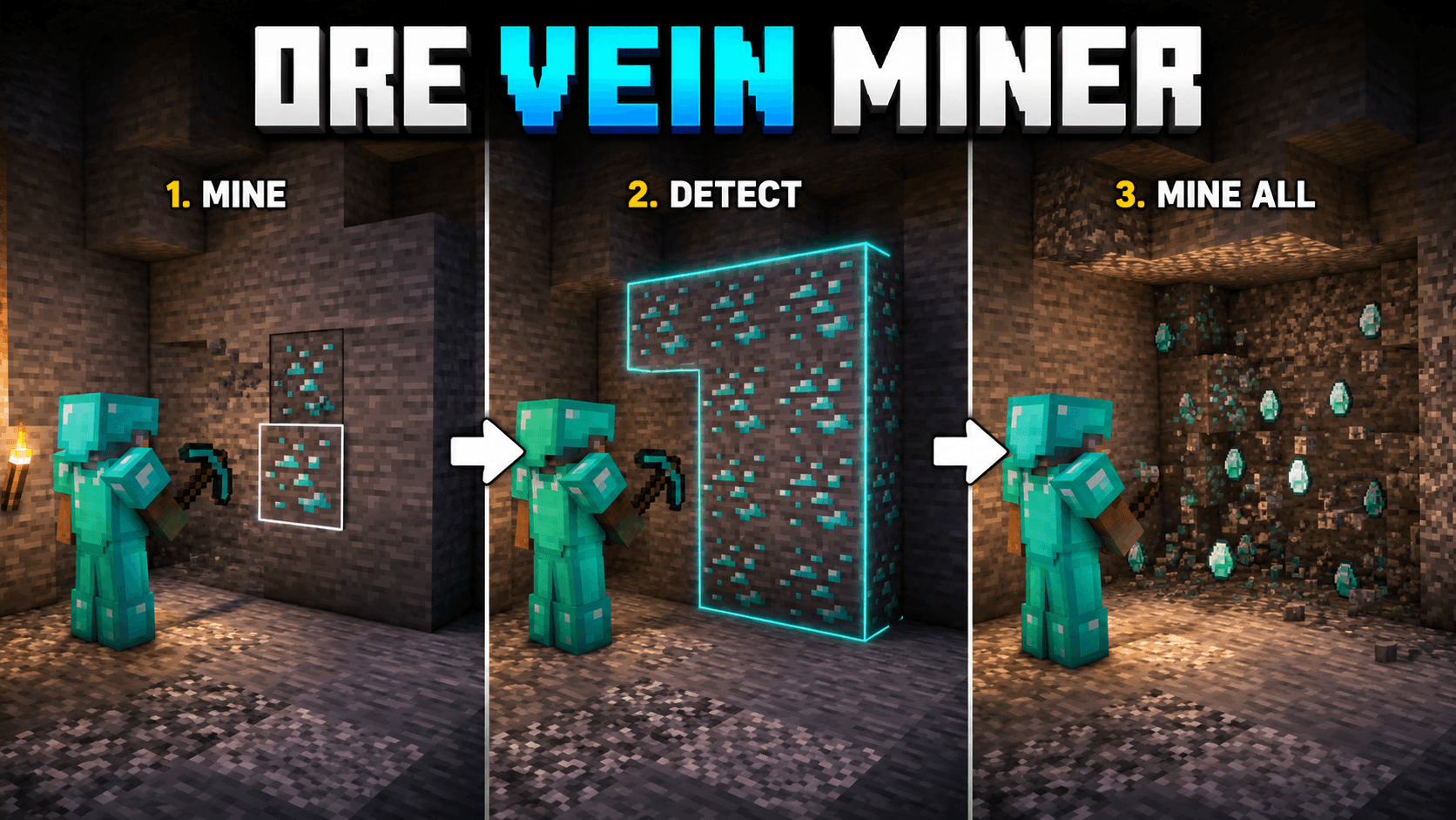 Ore Vein miner v2 — screenshot 1