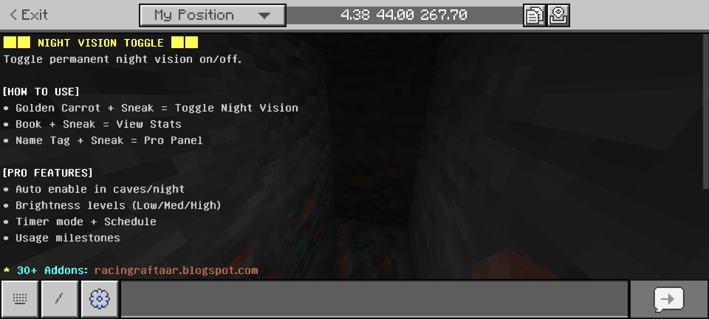 Night Vision Toggle Addon: Permanent & Auto Modes — screenshot 4