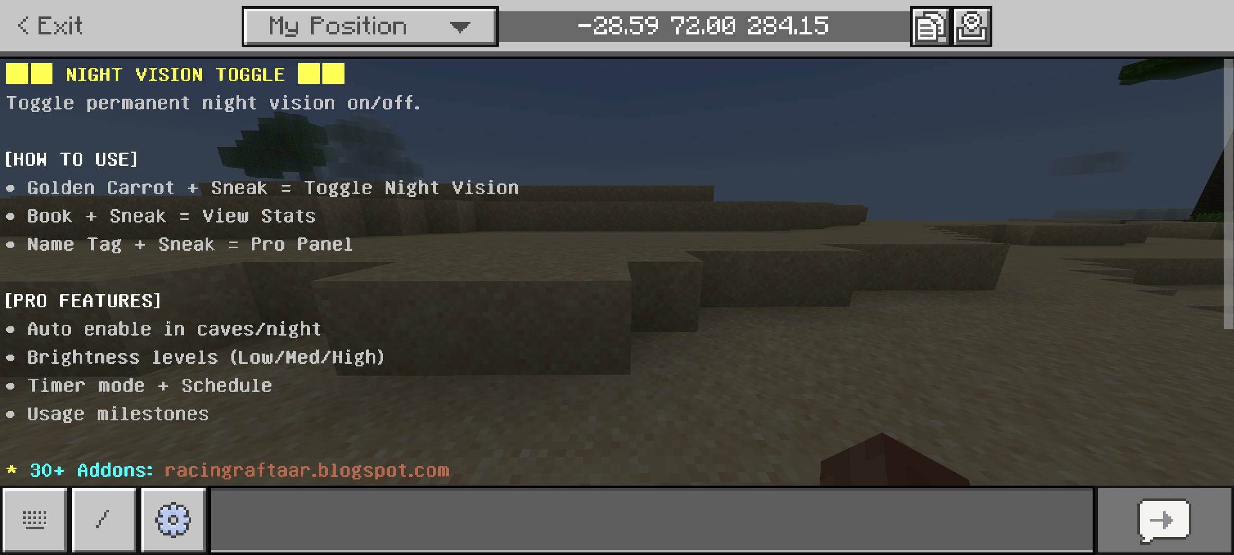 Night Vision Toggle Addon: Permanent & Auto Modes — screenshot 6