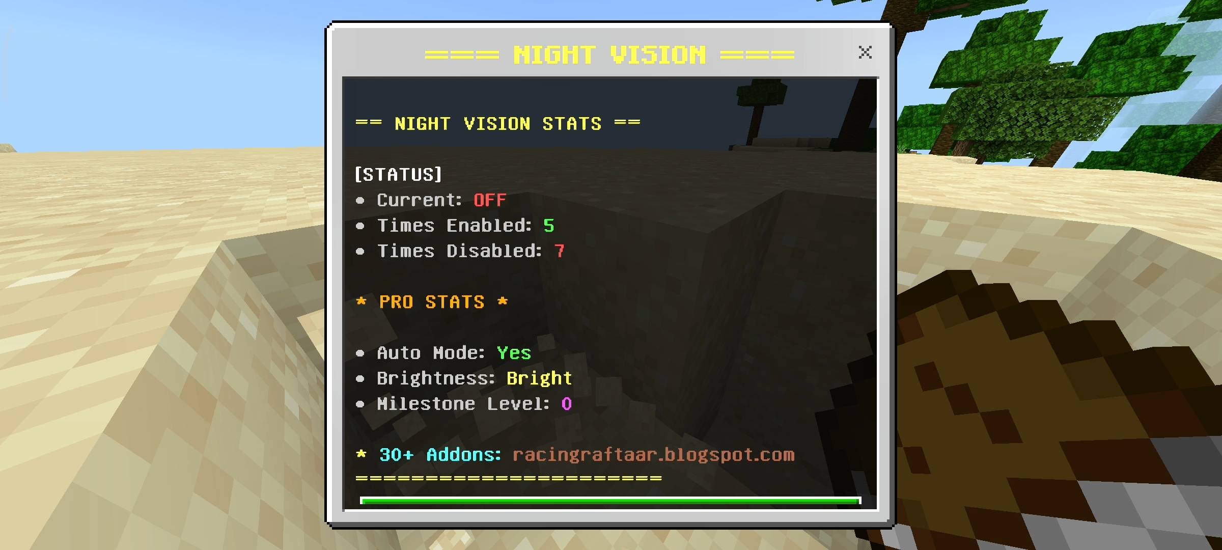 Night Vision Toggle Addon: Permanent & Auto Modes — screenshot 8