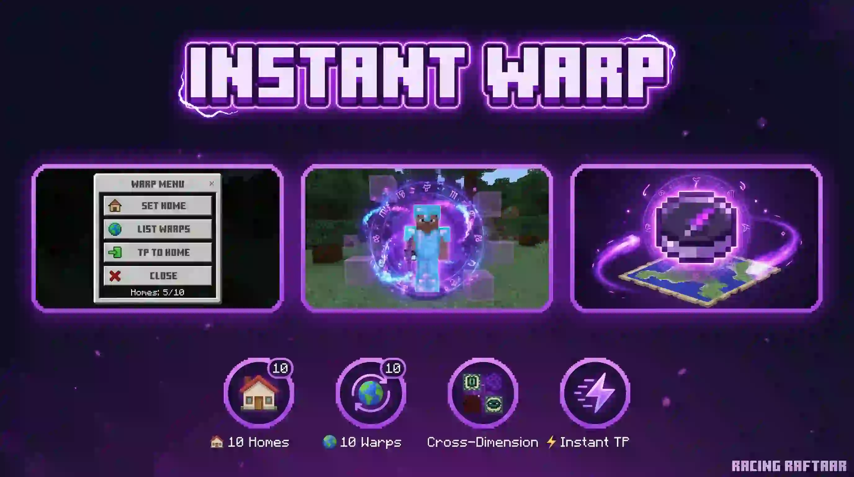 Instant Warp Addon: Homes, Public Warps & Menus — screenshot 2