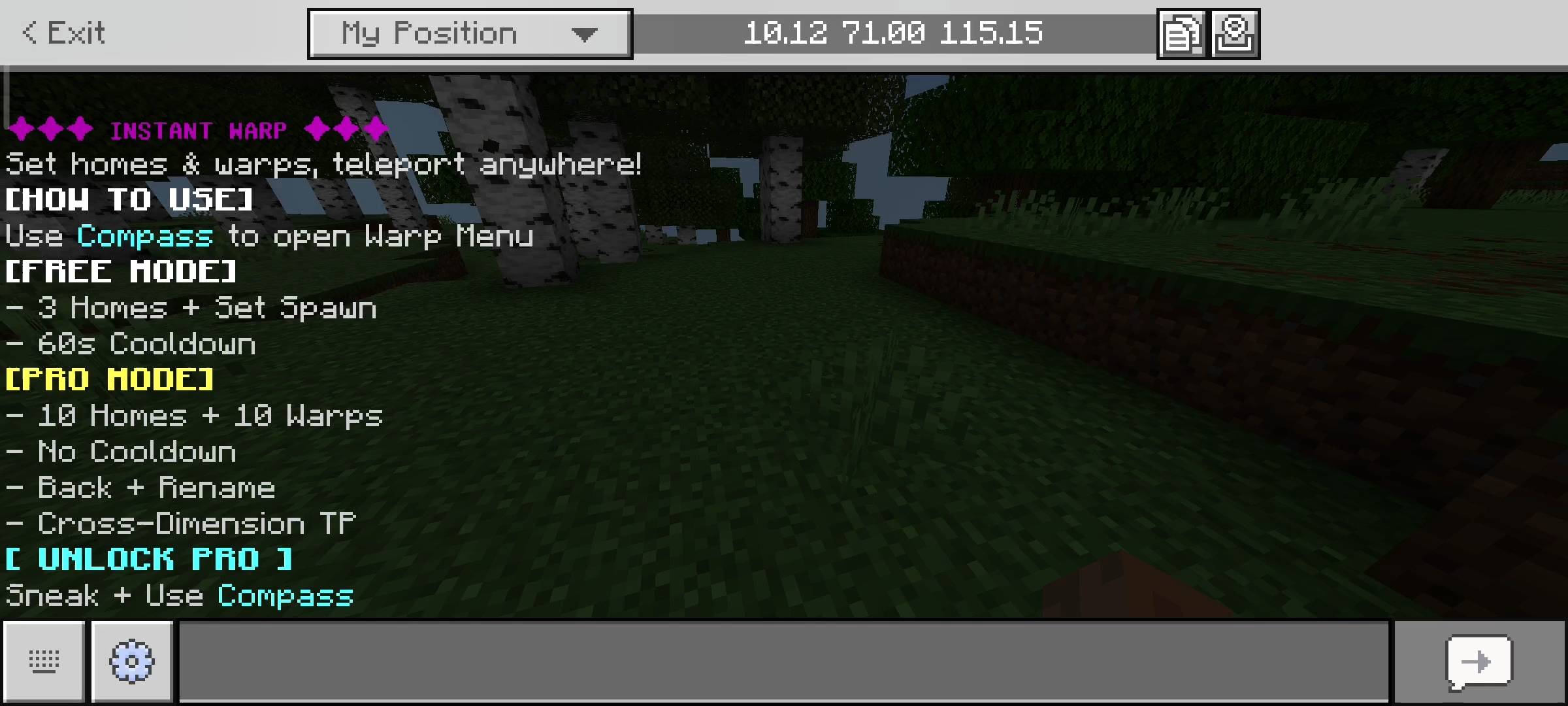 Instant Warp Addon: Homes, Public Warps & Menus — screenshot 4