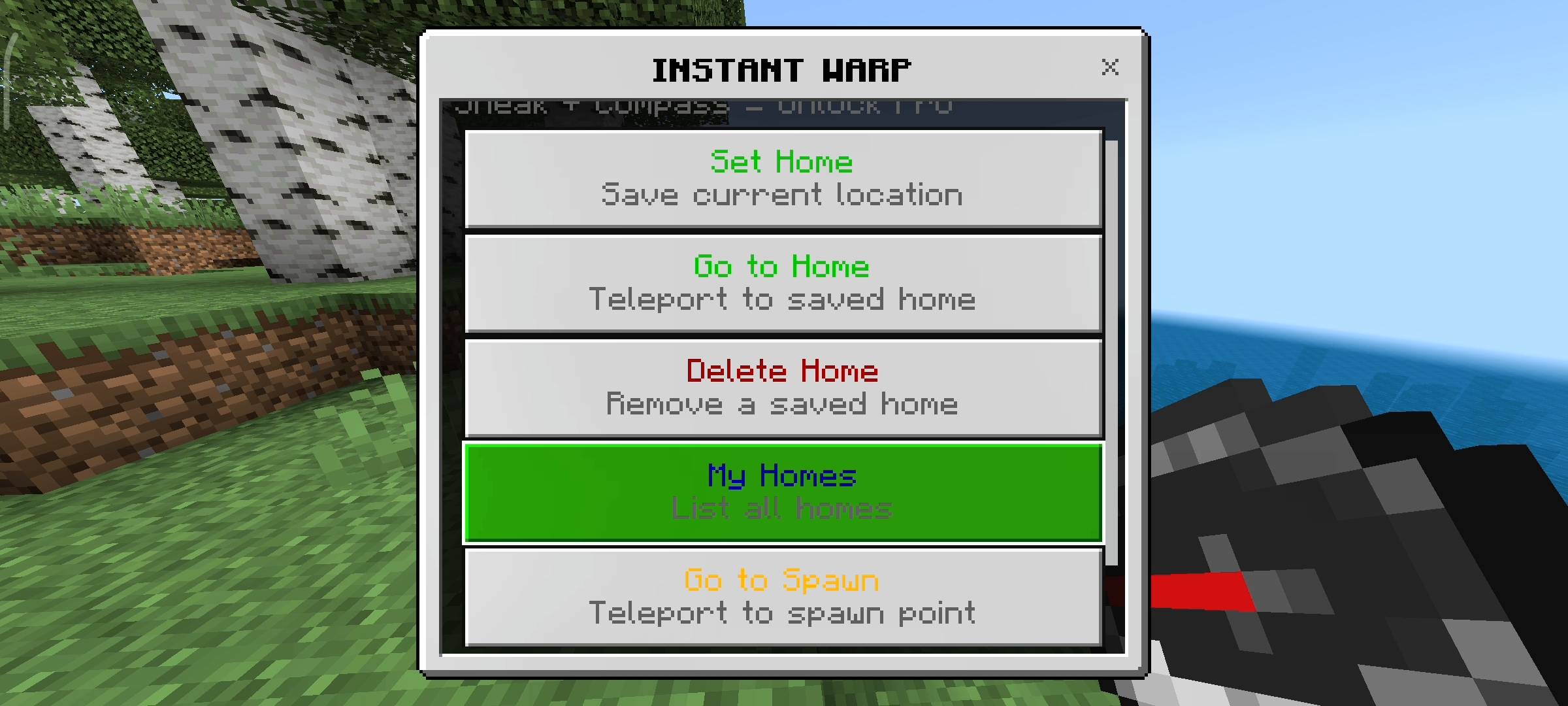 Instant Warp Addon: Homes, Public Warps & Menus — screenshot 6