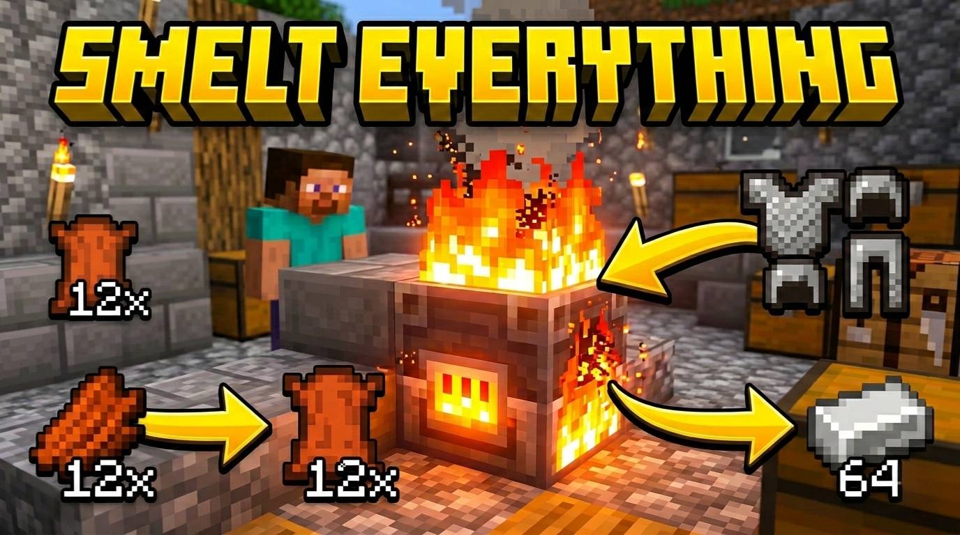 Smelt Everything Addon: 20 New Furnace Recipes — screenshot 1