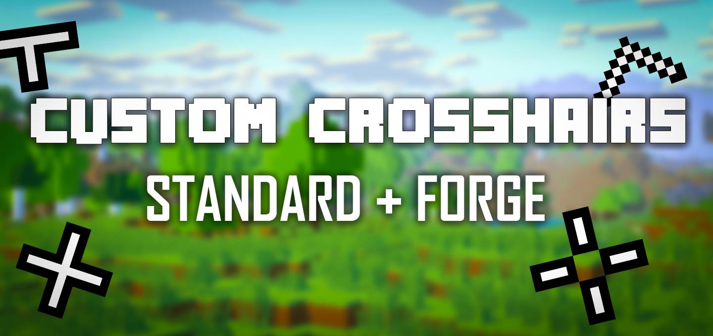 Custom Crosshairs Texture Pack | Forge + Standards | 23+ custom crosshairs — screenshot 1