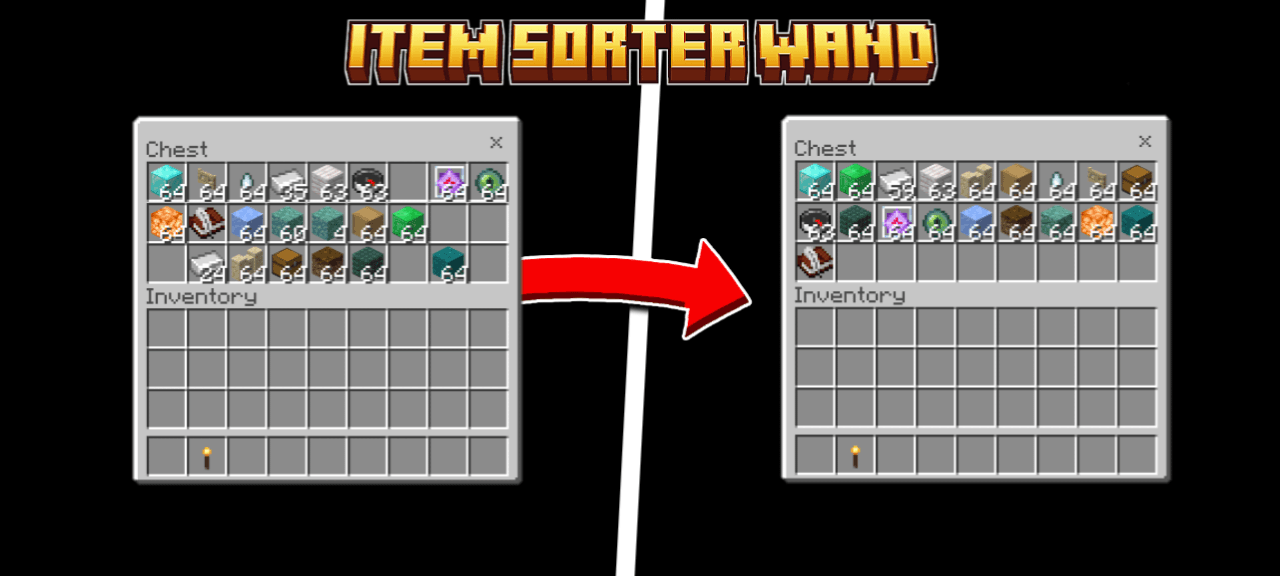 Item Sorter Wand 'Achievements Friendly' — screenshot 1
