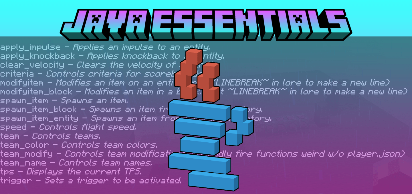 Java Essentials (Adds 20+ New Commands) — screenshot 1