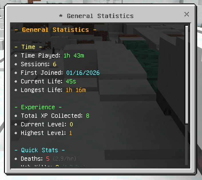 Bedrock Statistics — screenshot 4