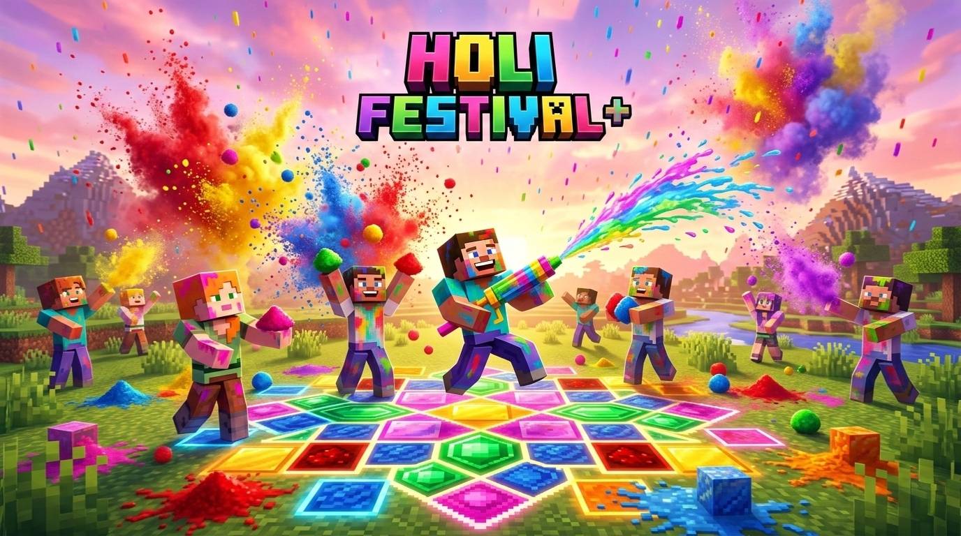 Holi Festival+ Addon: Color Balls & Custom World — screenshot 1