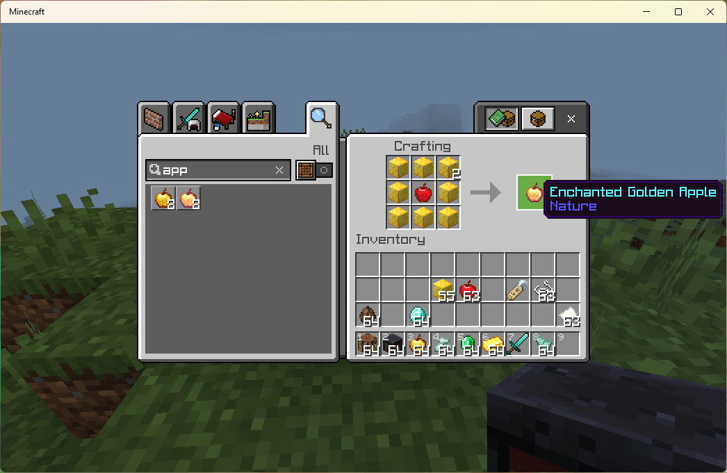 Craftable Enchanted Golden Apples — screenshot 1