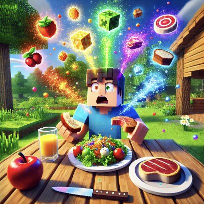 Minecraft But Eating Food Gives You Random Effects