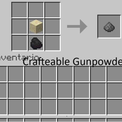 Crafteable Gunpowder
