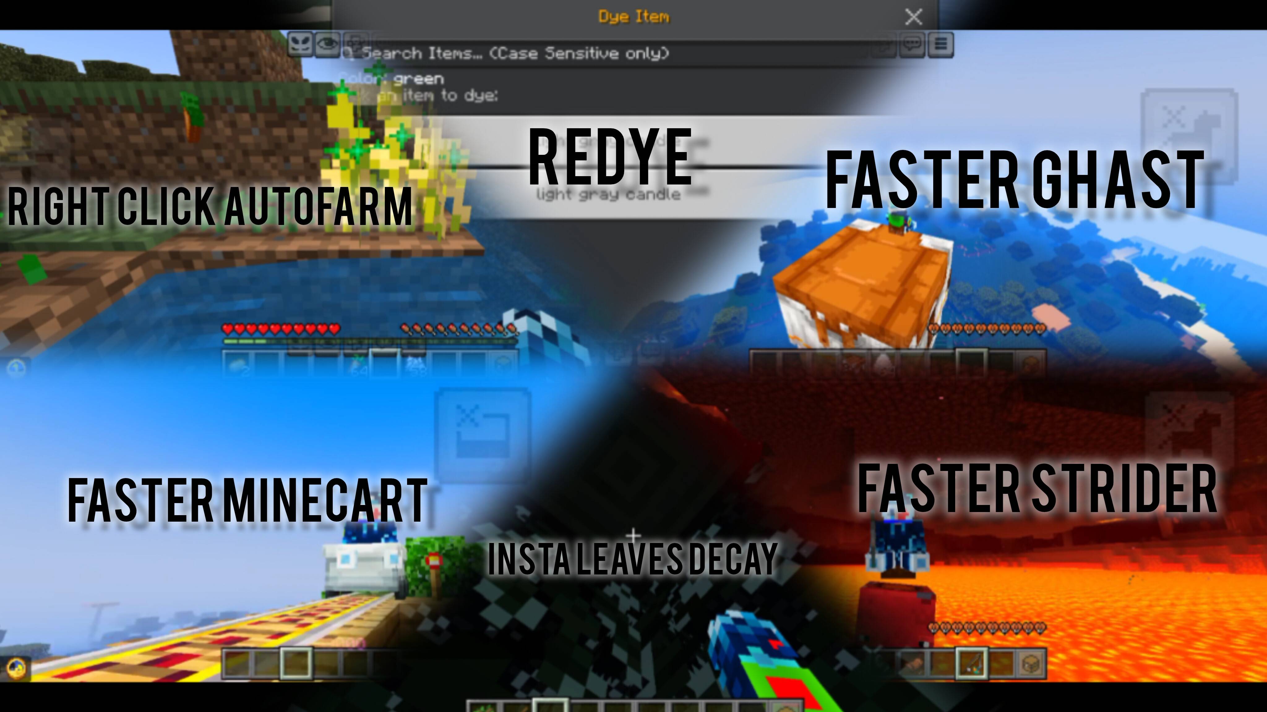 Tweaks lite (Achievement friendly)+Custom addon support (sneak grow) — screenshot 1