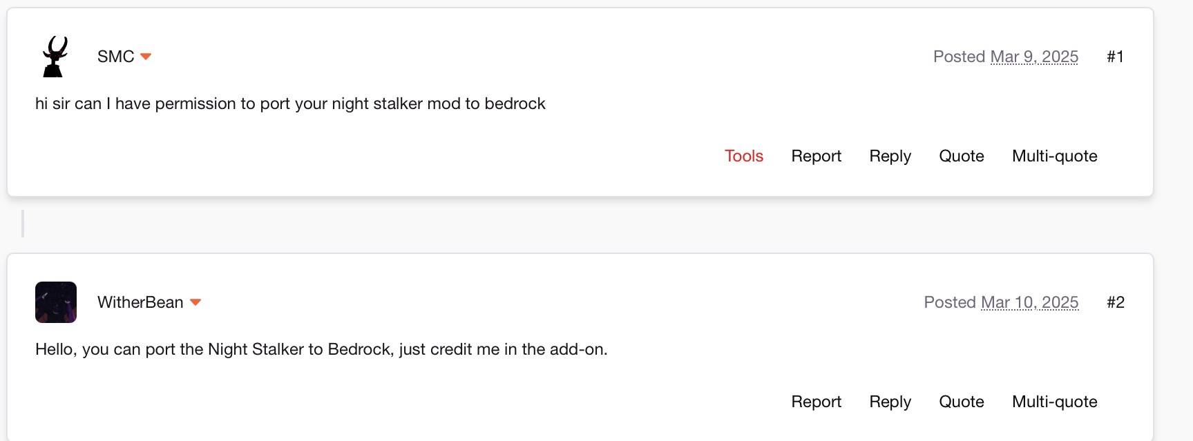 The night stalker add-on (V2) — screenshot 1