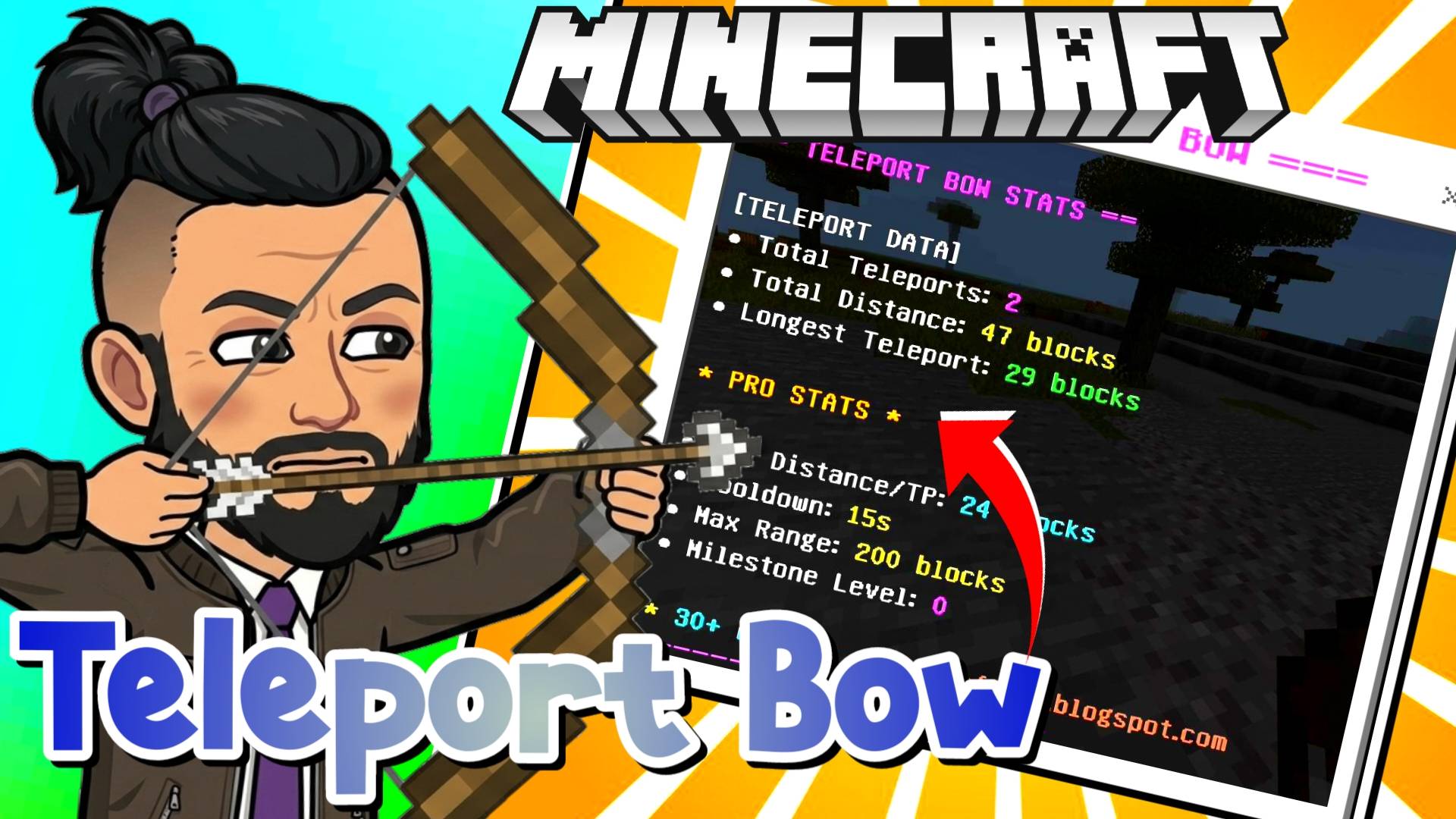 Teleport Bow Addon: Safe Landing & No Fall Damage — screenshot 1