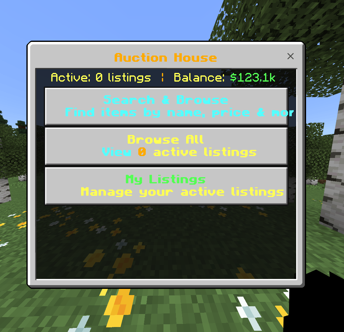 Klockzii's Advanced Auction House! — screenshot 2
