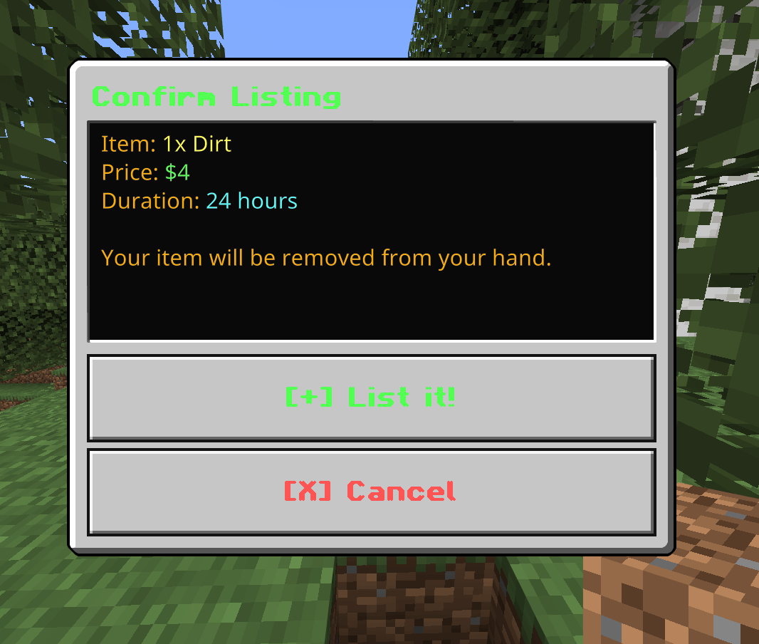 Klockzii's Advanced Auction House! — screenshot 4