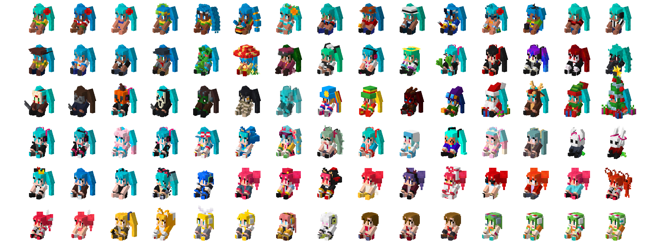 Vocaloids/Miku/Teto Plushies [Achievements Compatible] — screenshot 1