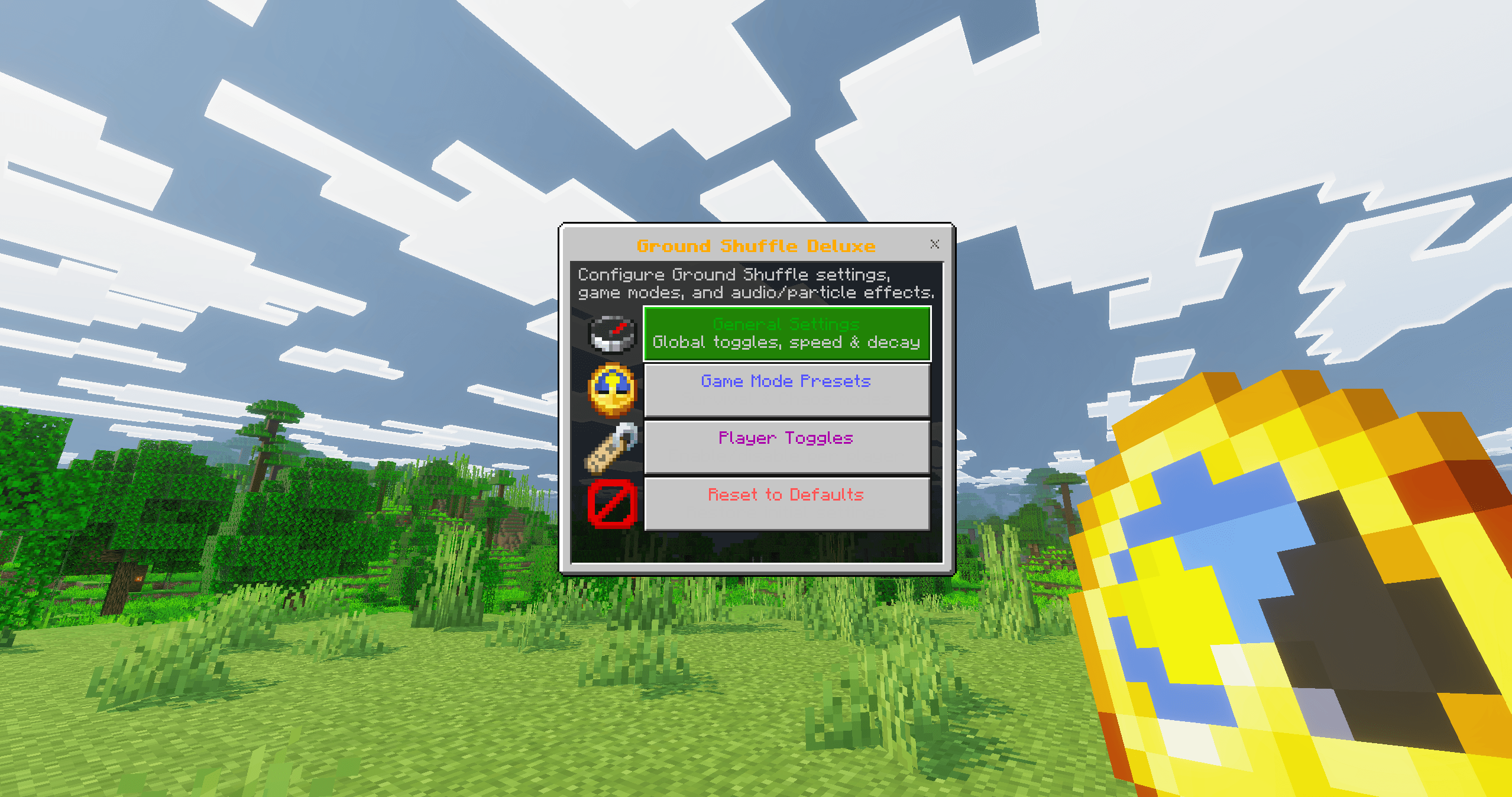 Ground Shuffle Addon | Random block below feet everytime you walk — screenshot 2
