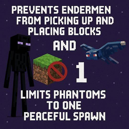 No Enderman Griefing & No Phantom Attacks (Achievement friendly) — screenshot 1