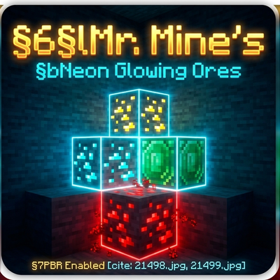 Mr. Mine's Neon Glowing Ores