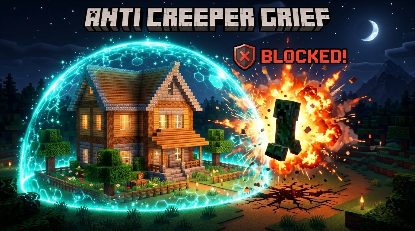 Anti Creeper Grief Addon: Protect Your Builds — screenshot 1