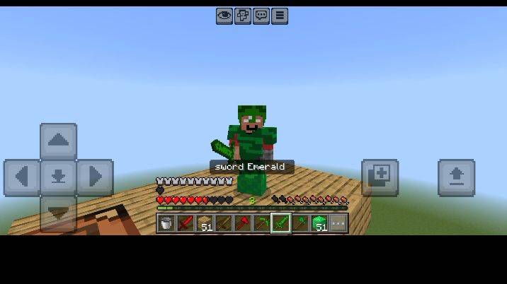 Super Stone Armor and Emerald Weapons Mod for Minecraft PE – Epic Swords, Powerful Armor, Crafting Tools and Survival Addon — screenshot 3